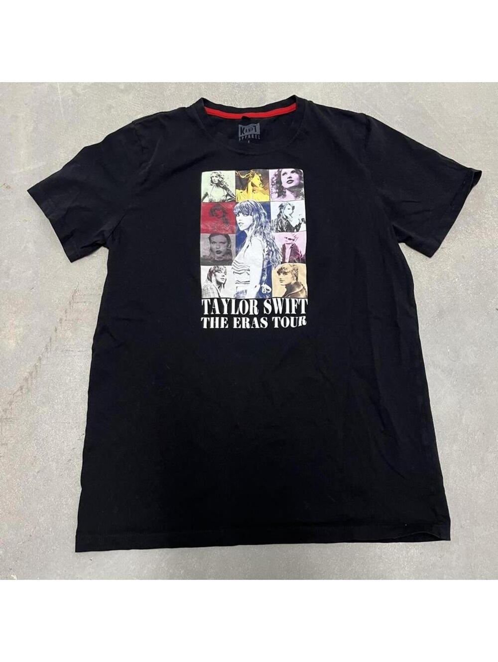 Taylor Swift Eras Tour Graphic T Shirt Black Concert Tee Size Large